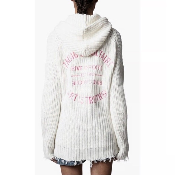 Zadig & Voltaire M/L Anya Cow Blason Cardigan - Picture 12 of 12